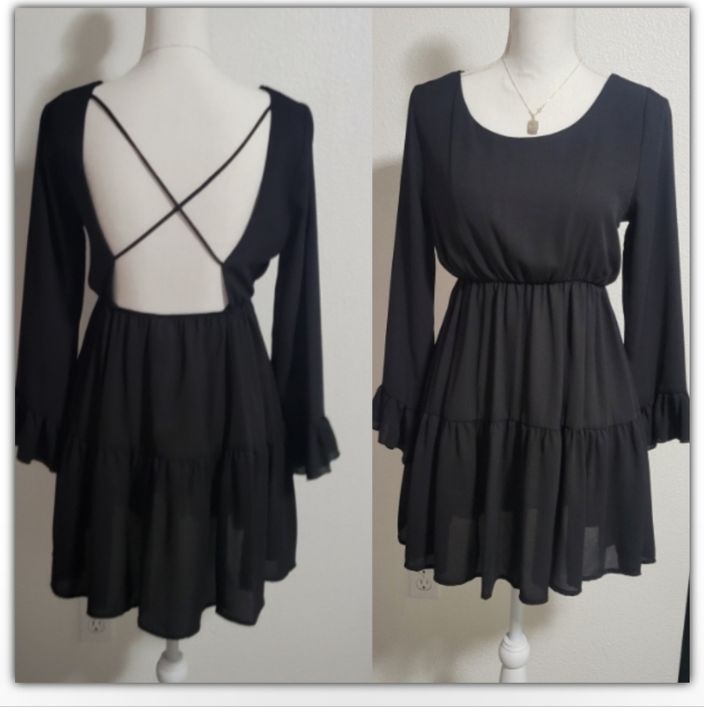 NWT True Light open back mini dress size small